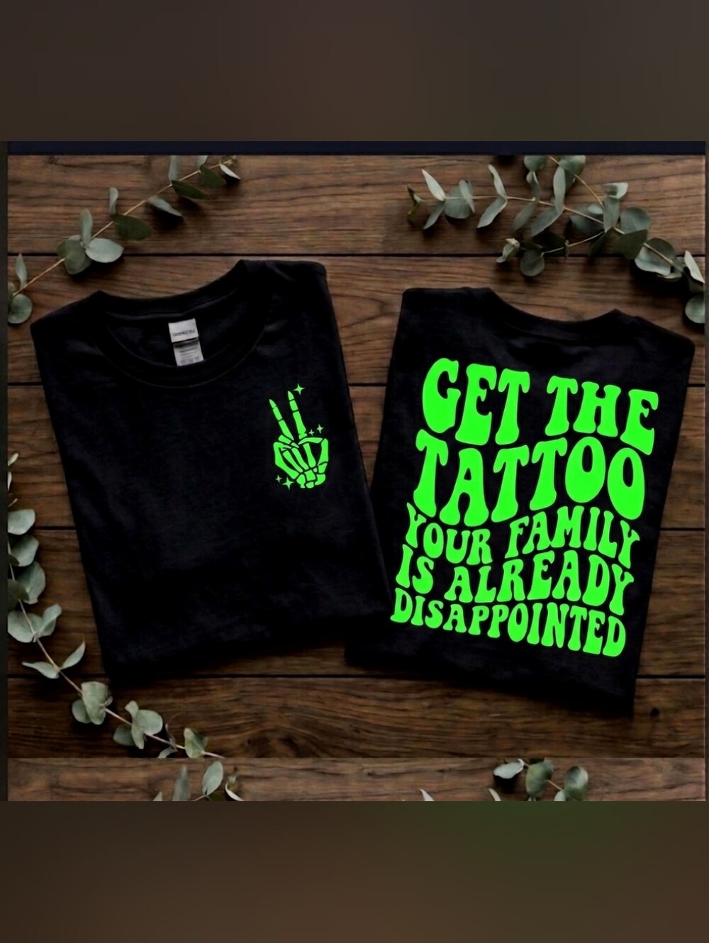Tattoo shirt funny get the tattoo retro popular wavy lettering tattoos tatted